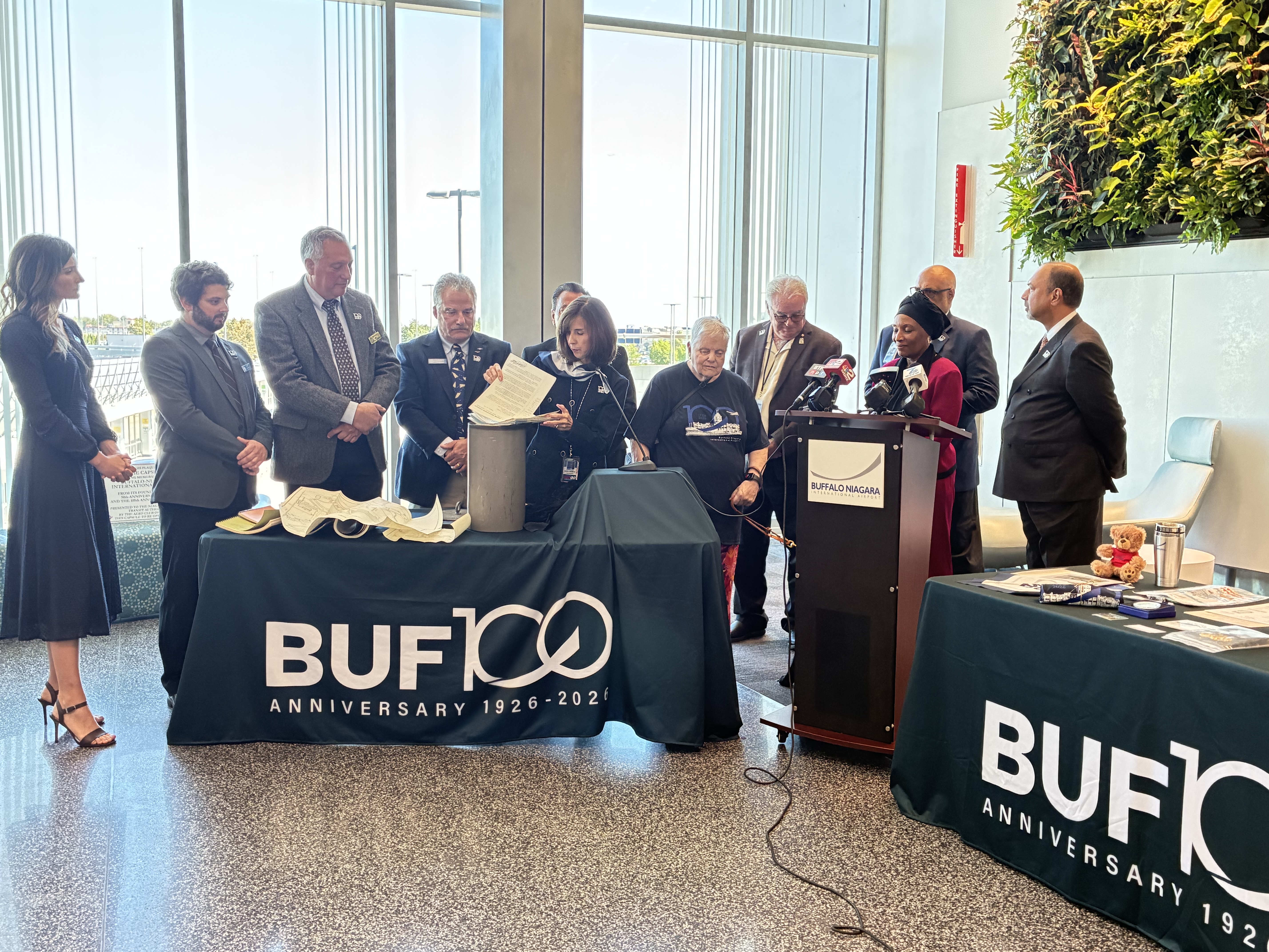 Airport officials also unveiled commemorative items that will be placed in a new time capsule, preserving the airport&rsquo;s story for future generations to discover in 50 years.