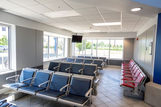 Interior view of Niagara Falls Transportation Center Entrance 