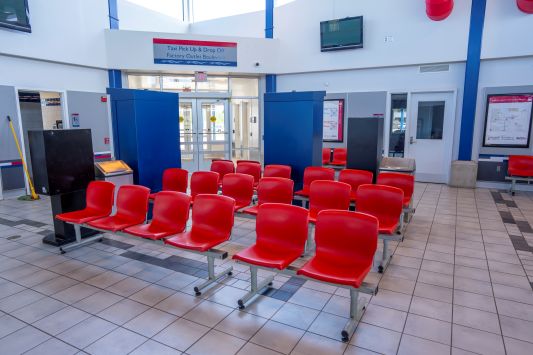 Interior view of Niagara Falls Transportation Center Entrance 