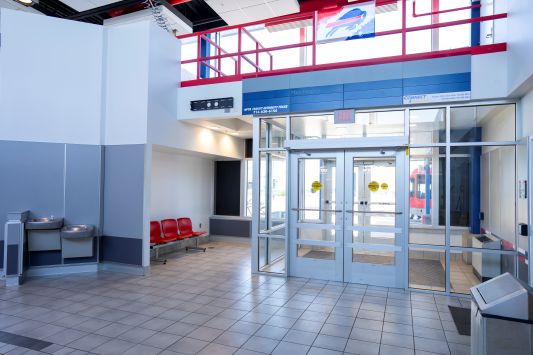 Interior view of Niagara Falls Transportation Center Entrance 