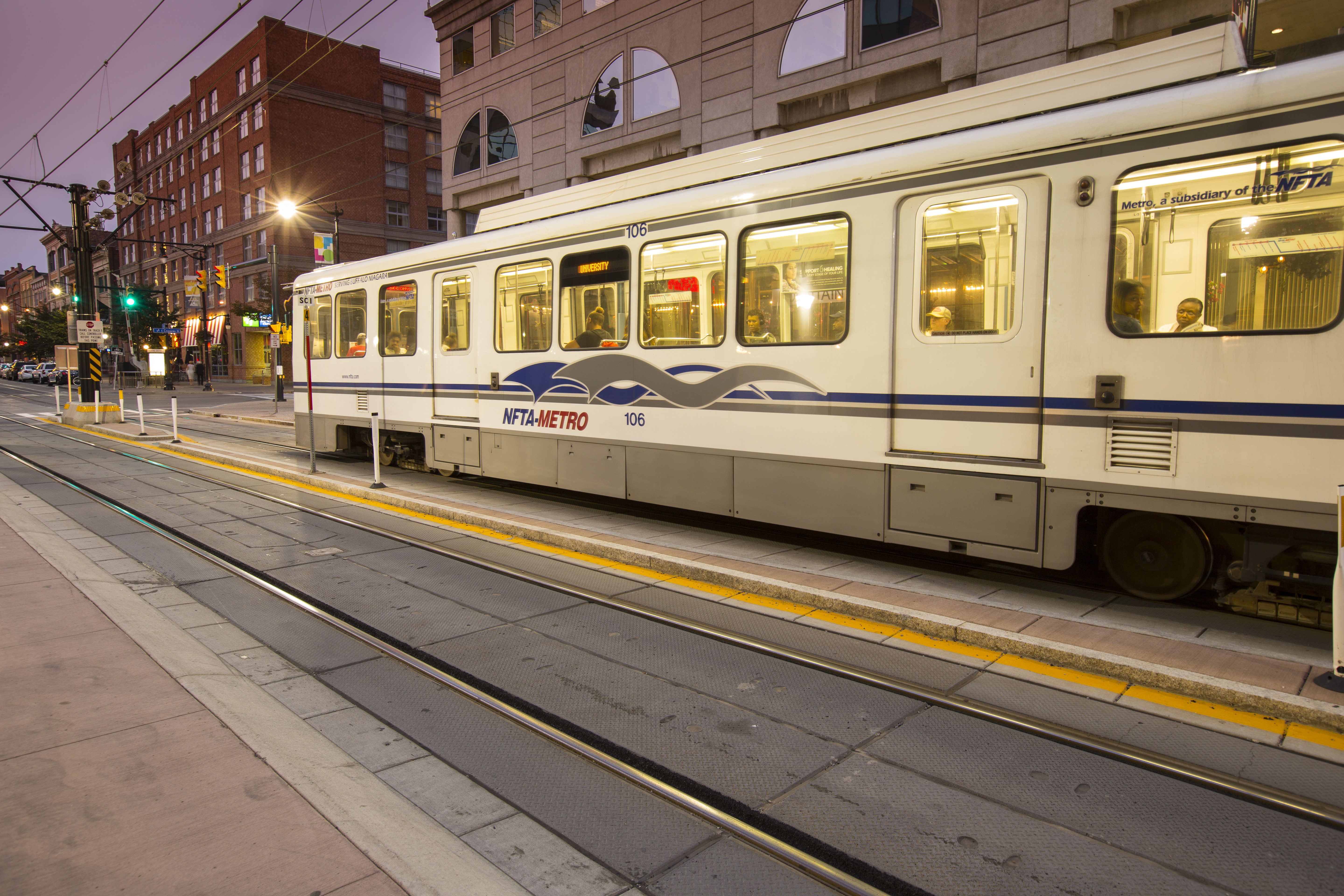 Metro Rail car in Buffalo