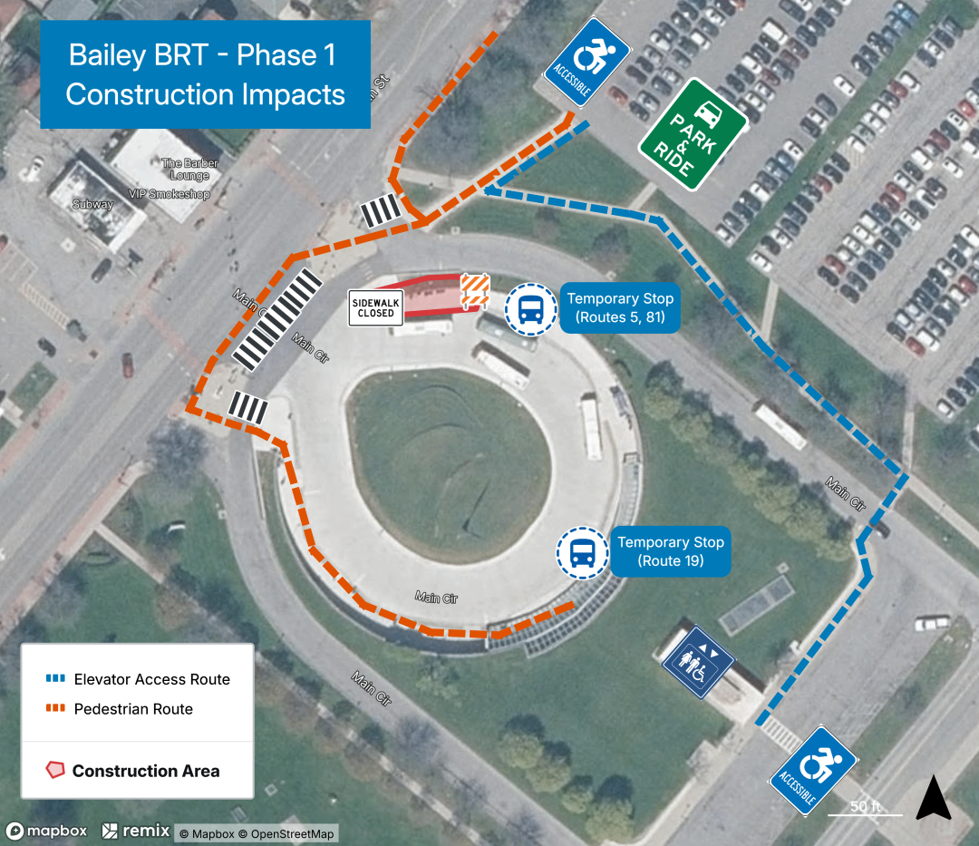 Map of University Station Loop